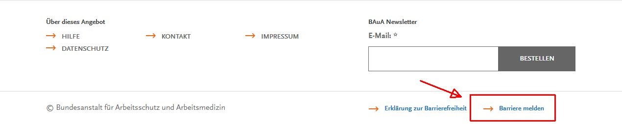 Button "Barriere melden" Button "Barriere melden"